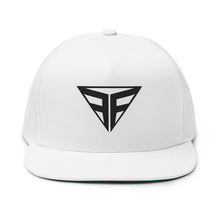 Cargar imagen en el visor de la galería, Embroidered Triangle Logo Flat Bill Cap — Snapback Streetwear Hat