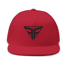 Cargar imagen en el visor de la galería, Embroidered Triangle Logo Flat Bill Cap — Snapback Streetwear Hat