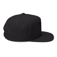 Cargar imagen en el visor de la galería, Embroidered Triangle Logo Flat Bill Cap — Snapback Streetwear Hat