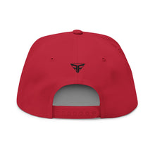 Cargar imagen en el visor de la galería, Embroidered Triangle Logo Flat Bill Cap — Snapback Streetwear Hat