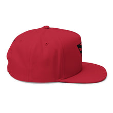 Cargar imagen en el visor de la galería, Embroidered Triangle Logo Flat Bill Cap — Snapback Streetwear Hat