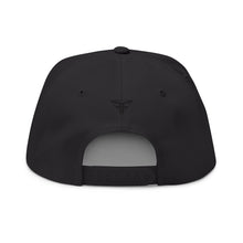 Cargar imagen en el visor de la galería, Embroidered Triangle Logo Flat Bill Cap — Snapback Streetwear Hat