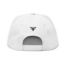 Cargar imagen en el visor de la galería, Embroidered Triangle Logo Flat Bill Cap — Snapback Streetwear Hat