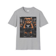 Cargar imagen en el visor de la galería, Bear Powerlifting T-Shirt — 'Train Hard' Gym Tee for Weightlifters