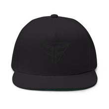 Cargar imagen en el visor de la galería, Embroidered Triangle Logo Flat Bill Cap — Snapback Streetwear Hat