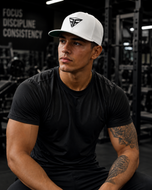 Embroidered Triangle Logo Flat Bill Cap — Snapback Streetwear Hat
